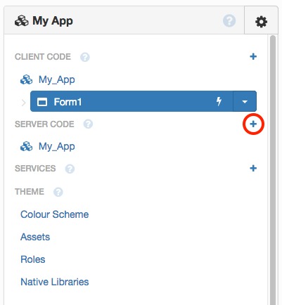 Adding a Server Module in the App Browser