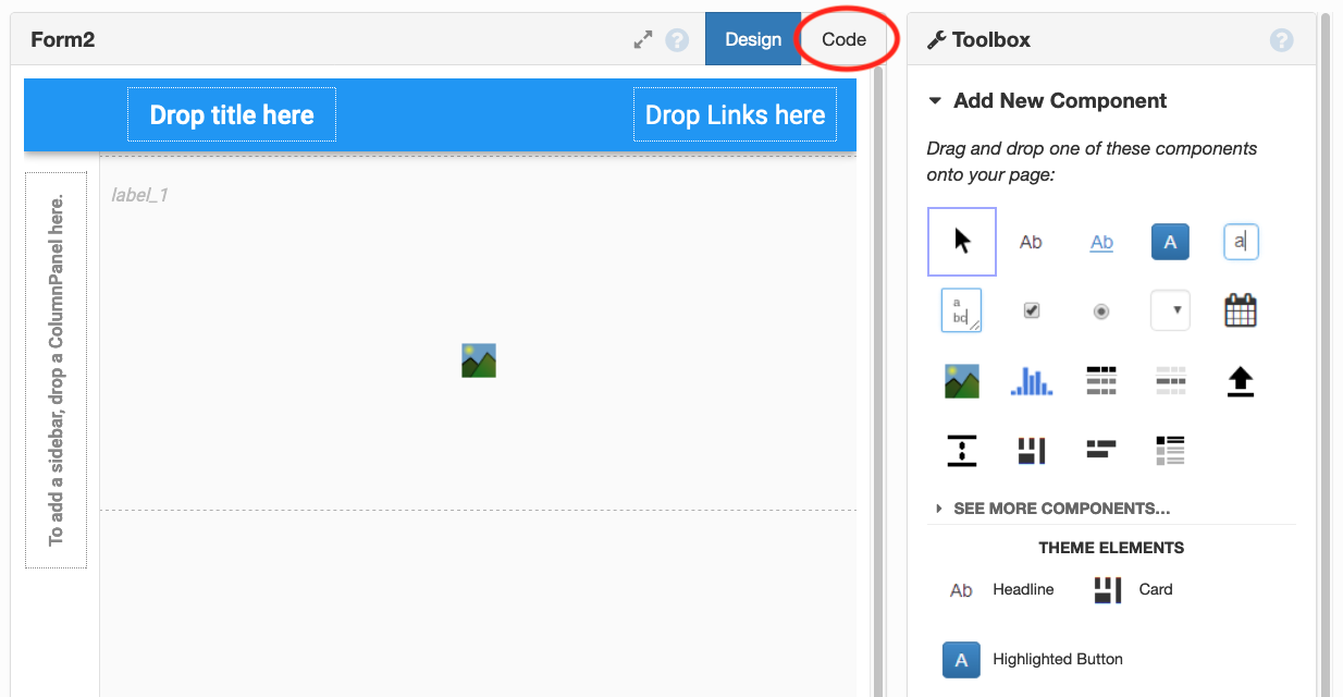 Switching to Code View of Form2